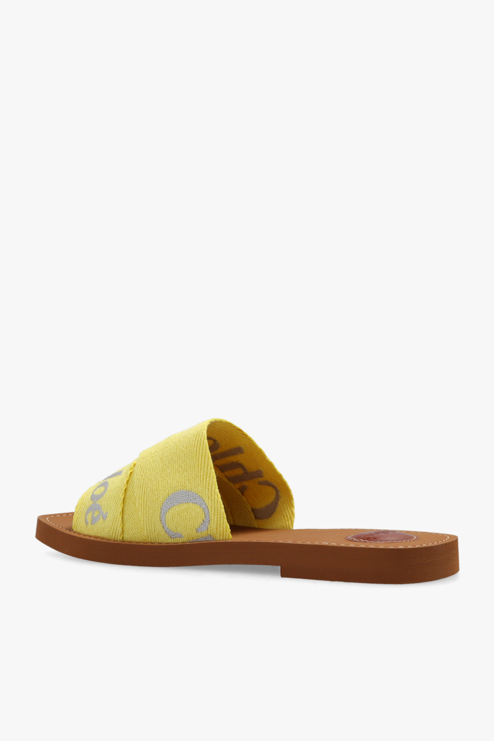 Yellow 'Woody' slides Chloé - SchaferandweinerShops Tonga
